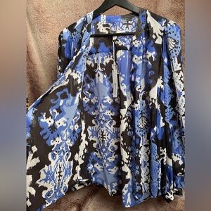 $79 Chico’s Chiffon Embroidered Shirt